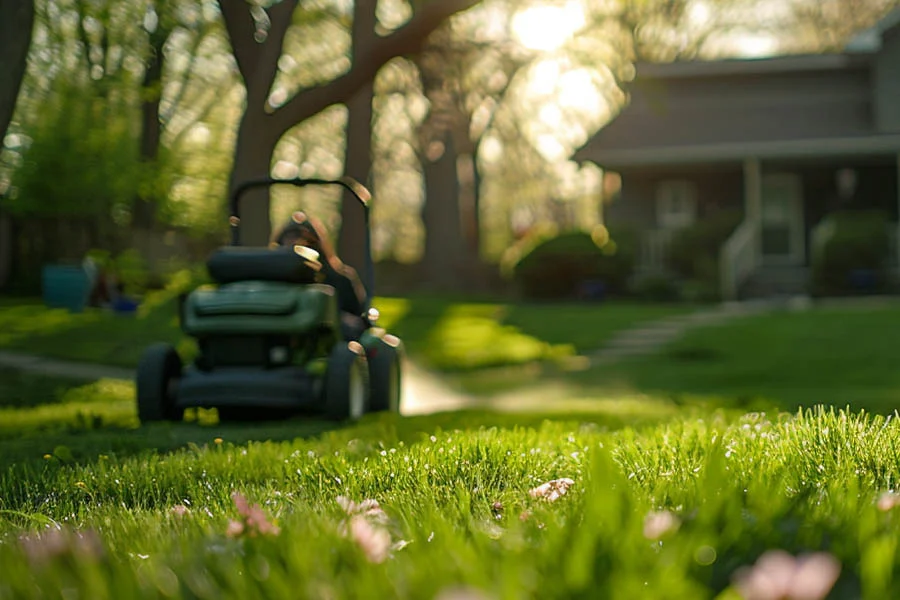 self powered lawn mower