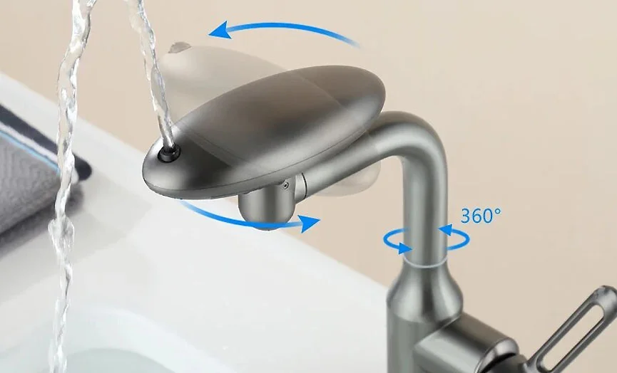 Swivel Spout Stainless Steel Sink Faucet